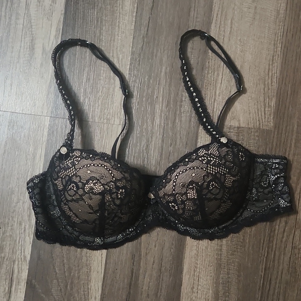 Black Lace Sexy Pushup Bra Size 34